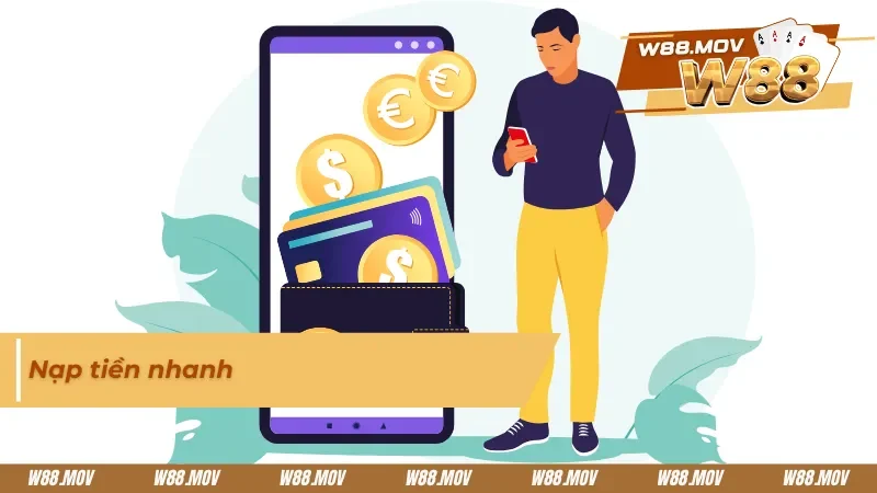 Các cách nạp tiền được xử lý khá nhanh chóng 